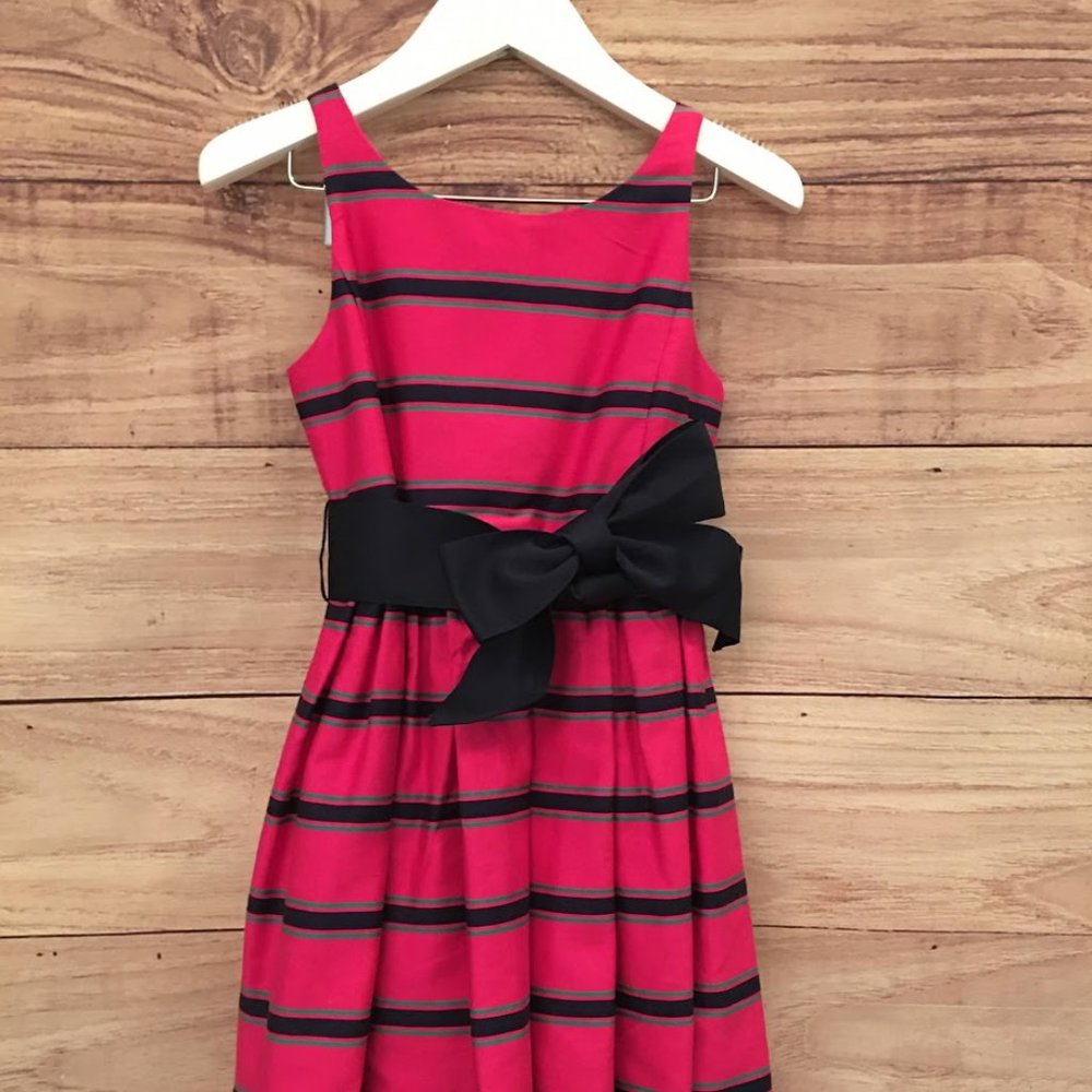 Ralph Lauren Girl's Pink Striped Dress  Size 4/4T